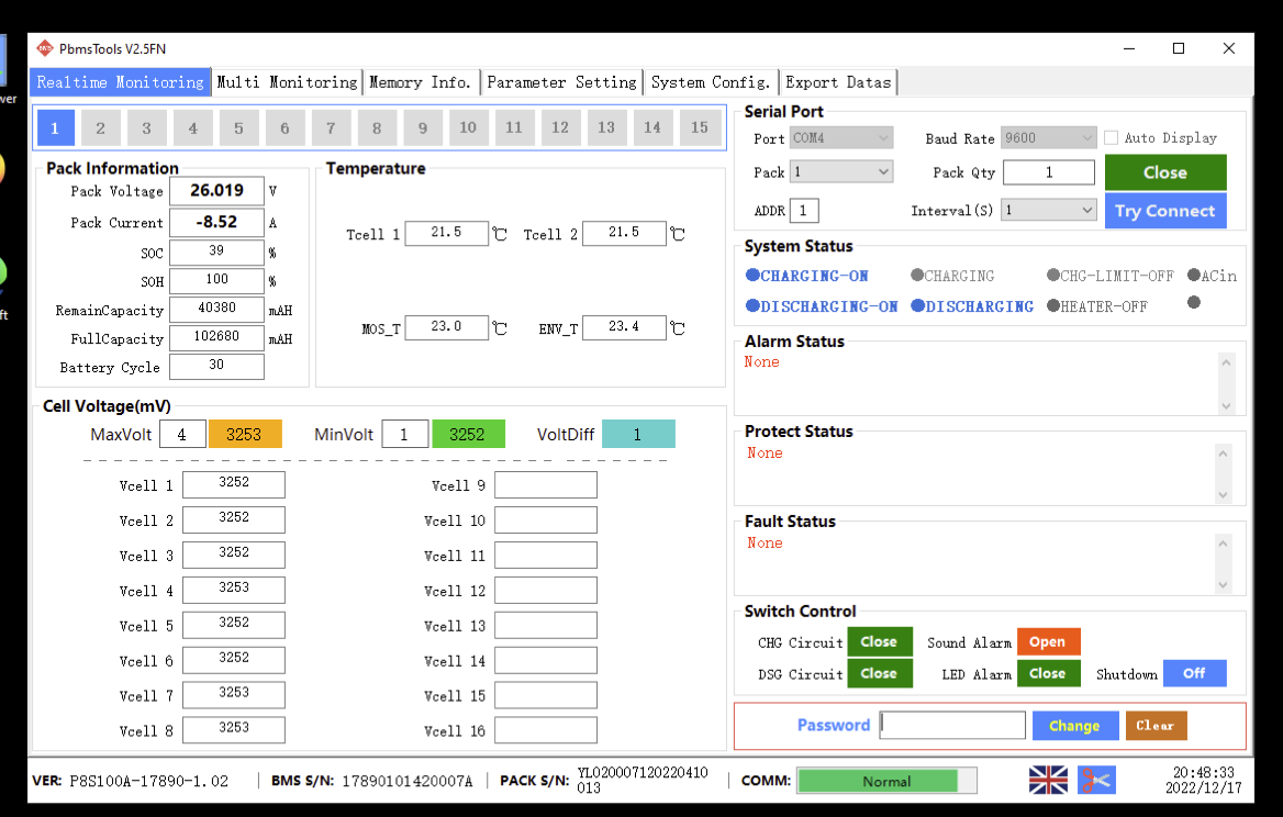 software bms windows